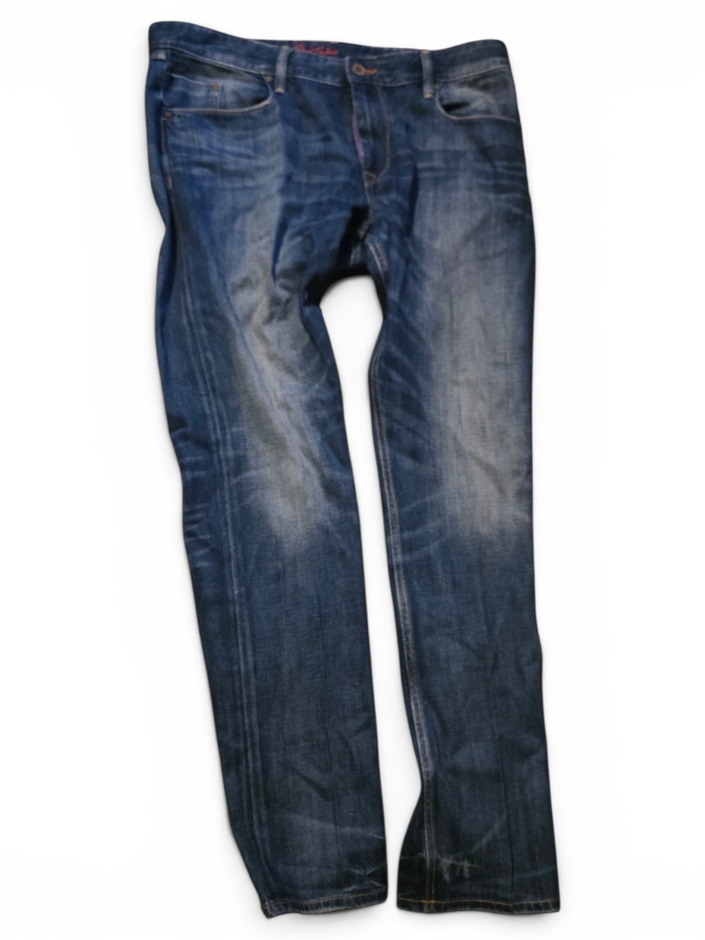 Robert Graham Men's Slim Straight Jeans in Dark Blue Wash